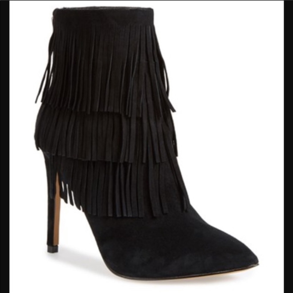 Steve Madden Suede Fringe Booties
